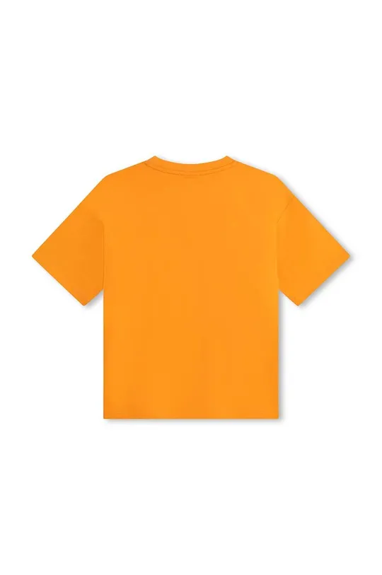 Παιδικό βαμβακερό μπλουζάκι HUGO πορτοκαλί