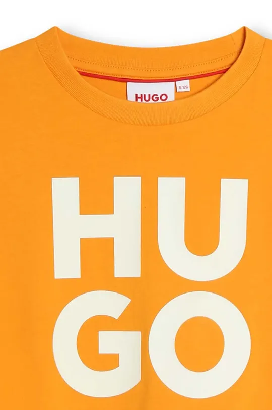 Dječja pamučna majica kratkih rukava HUGO 100% Pamuk