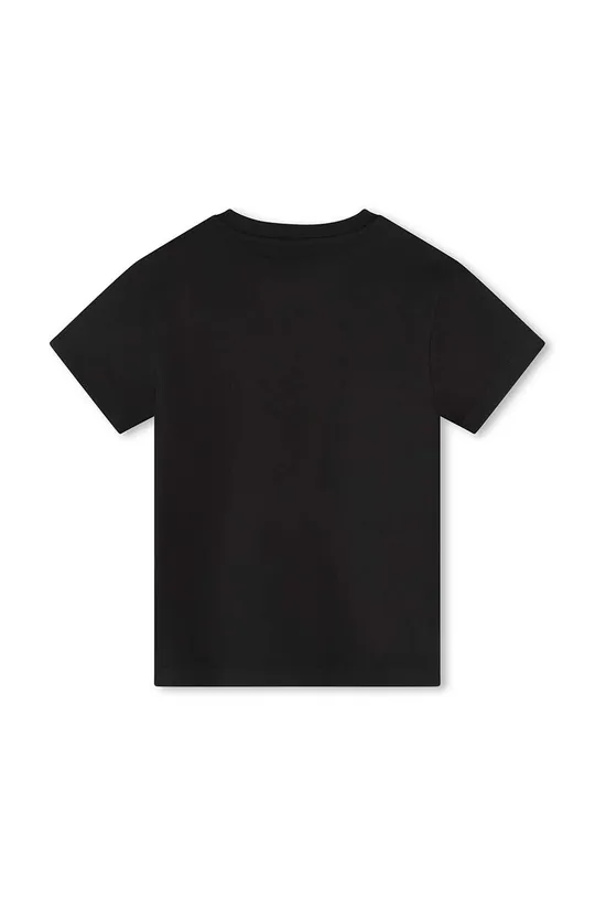 Παιδικό βαμβακερό μπλουζάκι HUGO μαύρο