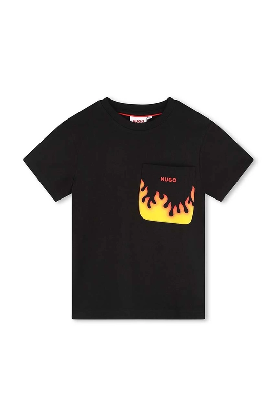 nero HUGO t-shirt in cotone per bambini Ragazzi