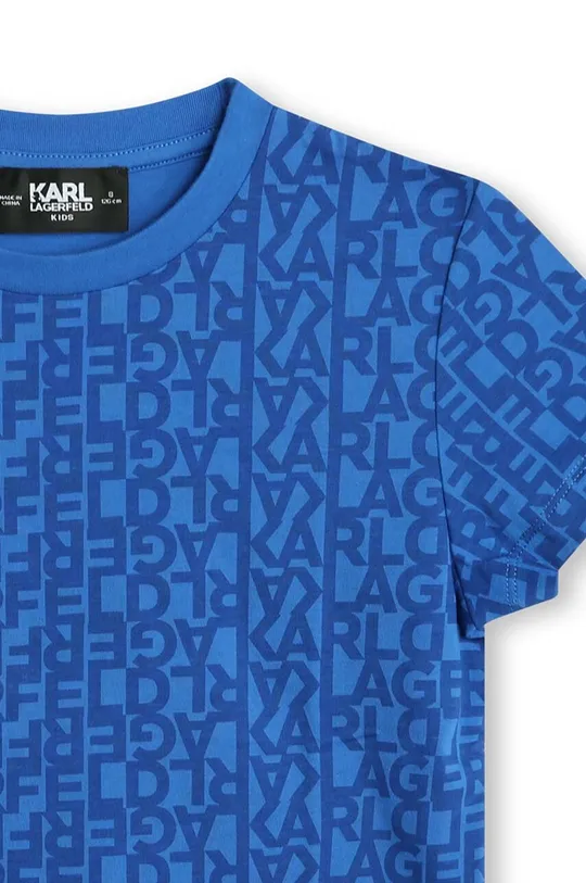 блакитний Дитяча бавовняна футболка Karl Lagerfeld
