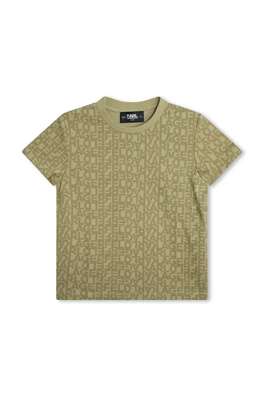 zelená Detské bavlnené tričko Karl Lagerfeld Chlapčenský