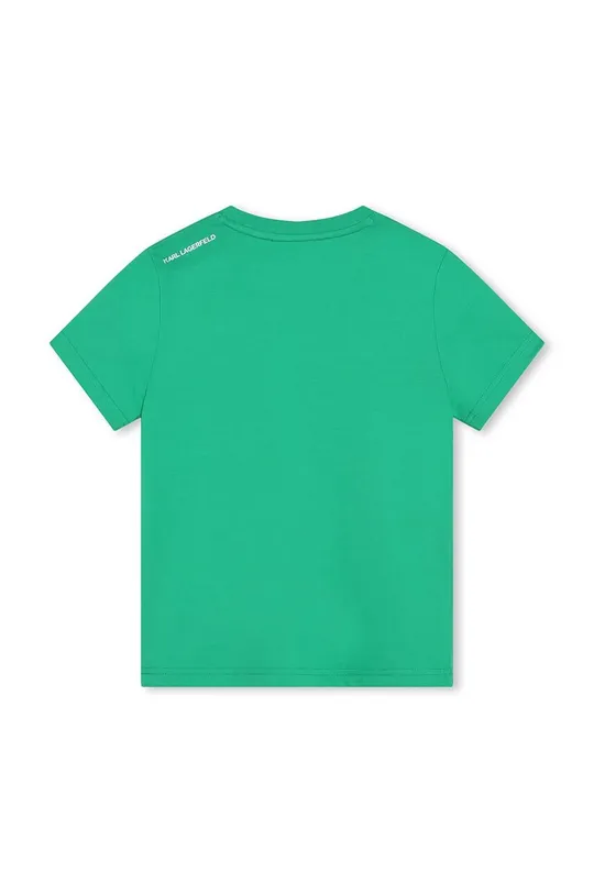 Детская хлопковая футболка Karl Lagerfeld бирюзовый