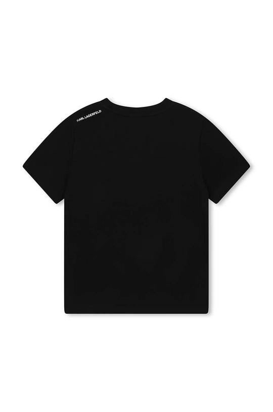 Karl Lagerfeld t-shirt bawełniany dziecięcy czarny