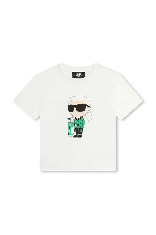 білий Дитяча бавовняна футболка Karl Lagerfeld Для хлопчиків