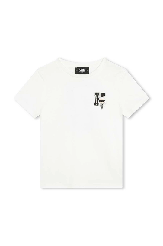 bianco Karl Lagerfeld t-shirt in cotone per bambini Ragazzi