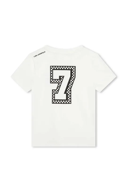 Детская хлопковая футболка Karl Lagerfeld белый