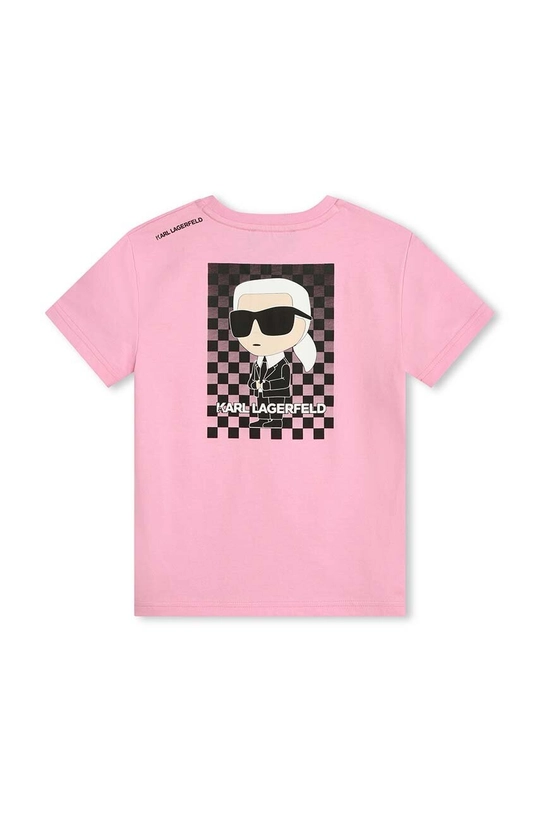 Karl Lagerfeld t-shirt in cotone per bambini rosa