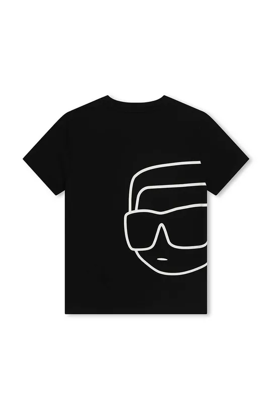 Dječja pamučna majica kratkih rukava Karl Lagerfeld crna