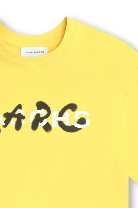 золотий Дитяча бавовняна футболка Marc Jacobs
