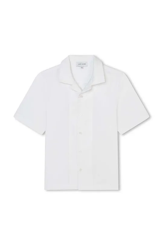Παιδικό βαμβακερό πουκάμισο Marc Jacobs λευκό