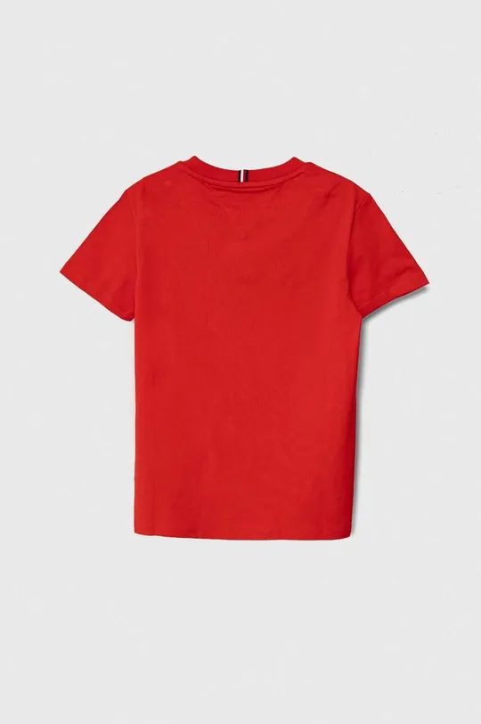 Detské bavlnené tričko Tommy Hilfiger červená