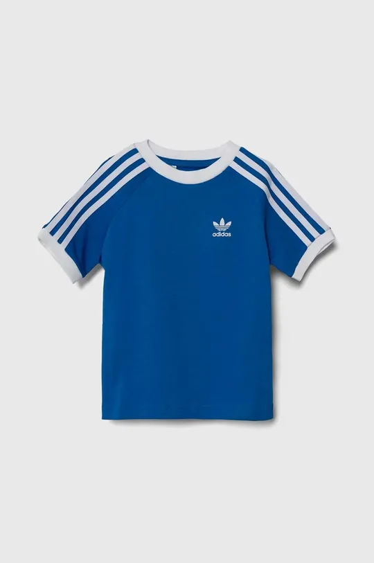 modrá Detské bavlnené tričko adidas Originals Chlapčenský