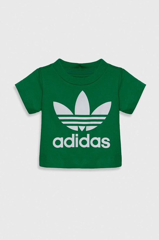 verde adidas Originals t-shirt in cotone per bambini TREFOIL TEE Ragazzi