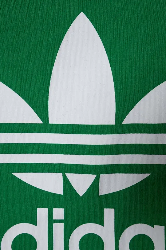 Детская хлопковая футболка adidas Originals TREFOIL TEE зелёный