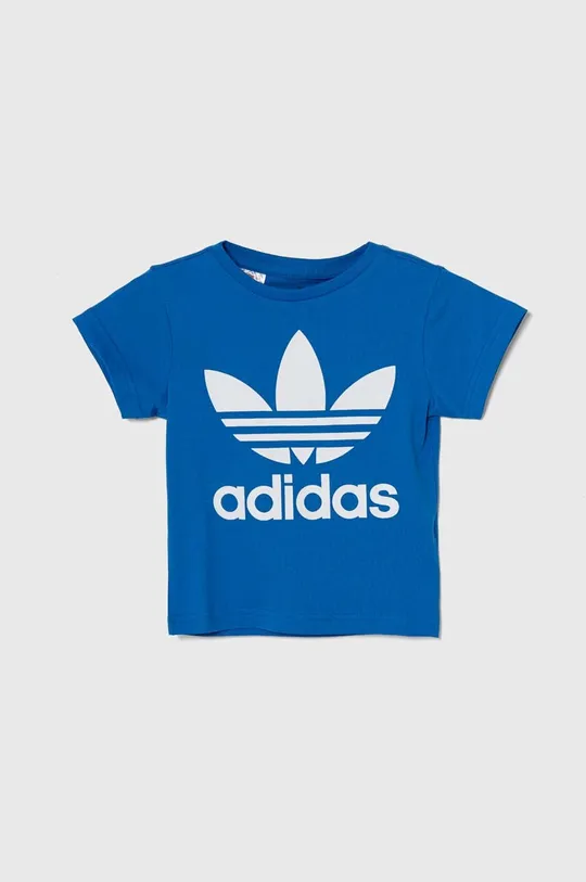 niebieski adidas Originals t-shirt bawełniany dziecięcy TREFOIL TEE Chłopięcy