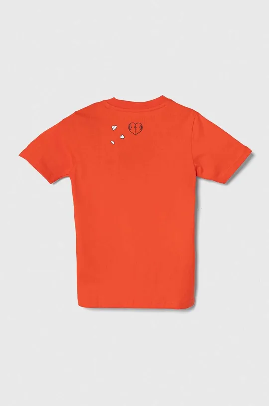 Дитяча бавовняна футболка adidas помаранчевий