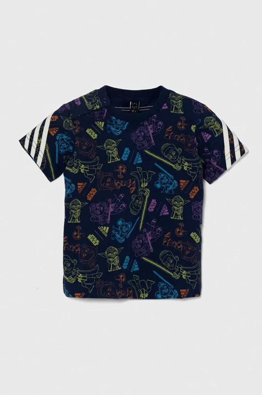 tmavomodrá Detské bavlnené tričko adidas x Star Wars Chlapčenský