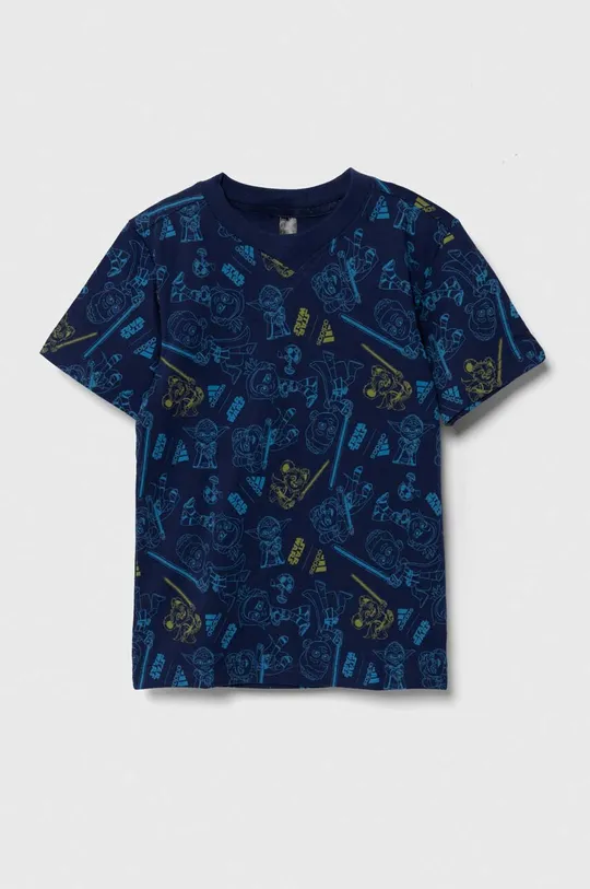granatowy adidas t-shirt bawełniany dziecięcy x Star Wars Chłopięcy