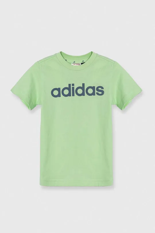 zelena Dječja pamučna majica kratkih rukava adidas Za dječake