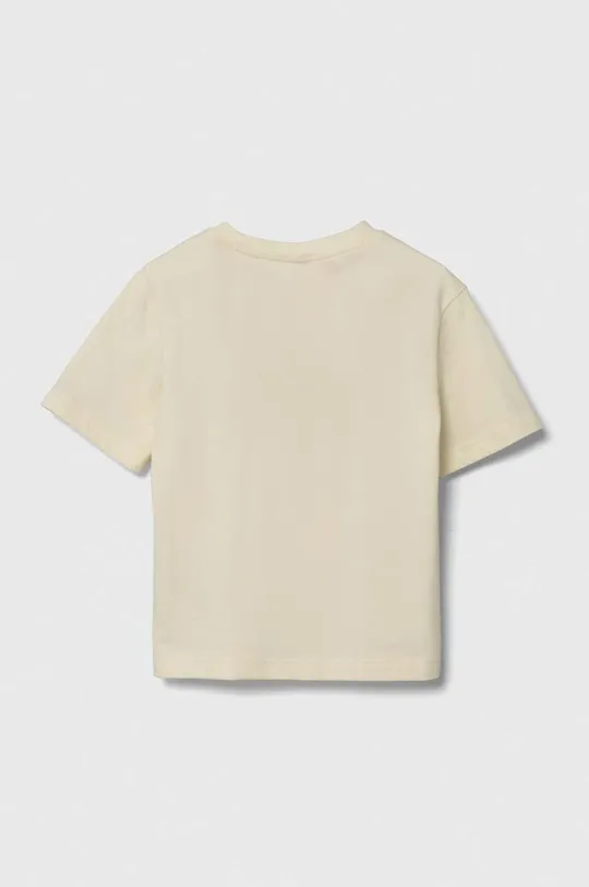 adidas t-shirt bawełniany dziecięcy beżowy
