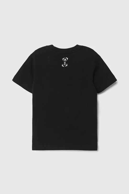 adidas Performance t-shirt in cotone per bambini nero