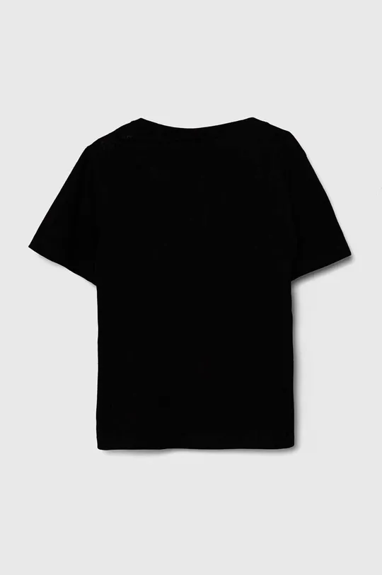 Дитяча бавовняна футболка EA7 Emporio Armani чорний
