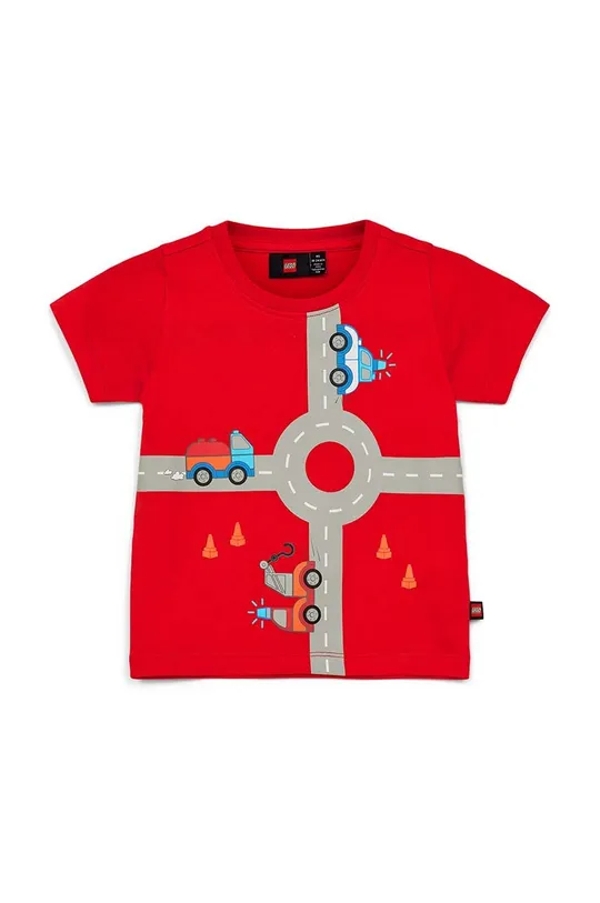 rdeča Otroška bombažna kratka majica Lego Fantovski