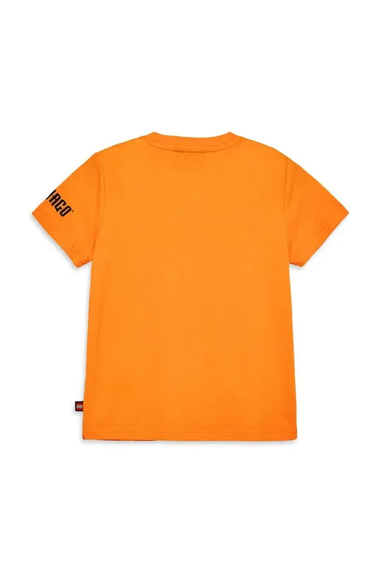Lego t-shirt bawełniany dziecięcy pomarańczowy