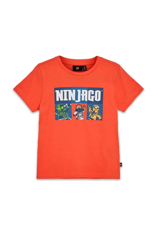 оранжевый Детская хлопковая футболка Lego Для мальчиков