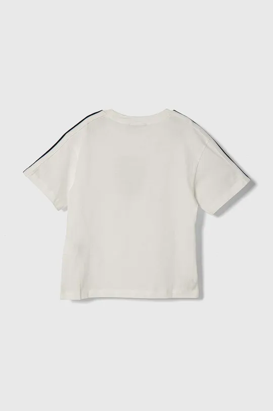Παιδικό βαμβακερό μπλουζάκι Sisley λευκό