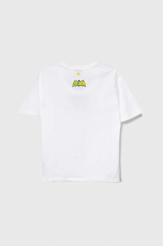 Detské bavlnené tričko United Colors of Benetton biela