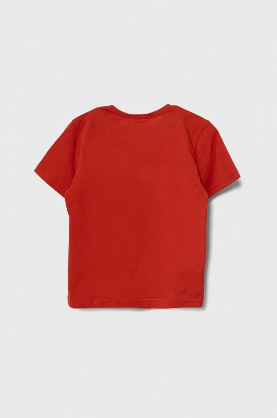 Dječja pamučna majica kratkih rukava United Colors of Benetton crvena