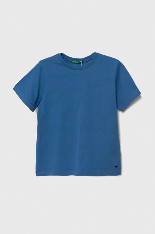μπλε Παιδικό βαμβακερό μπλουζάκι United Colors of Benetton Για αγόρια