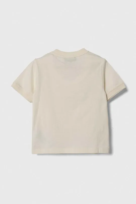 Παιδικό βαμβακερό μπλουζάκι Emporio Armani μπεζ