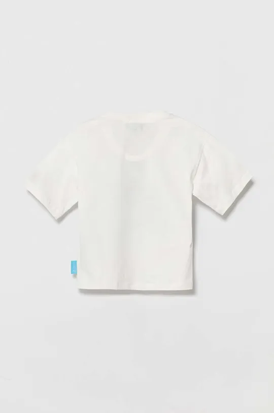Otroška bombažna kratka majica Emporio Armani The Smurfs bela