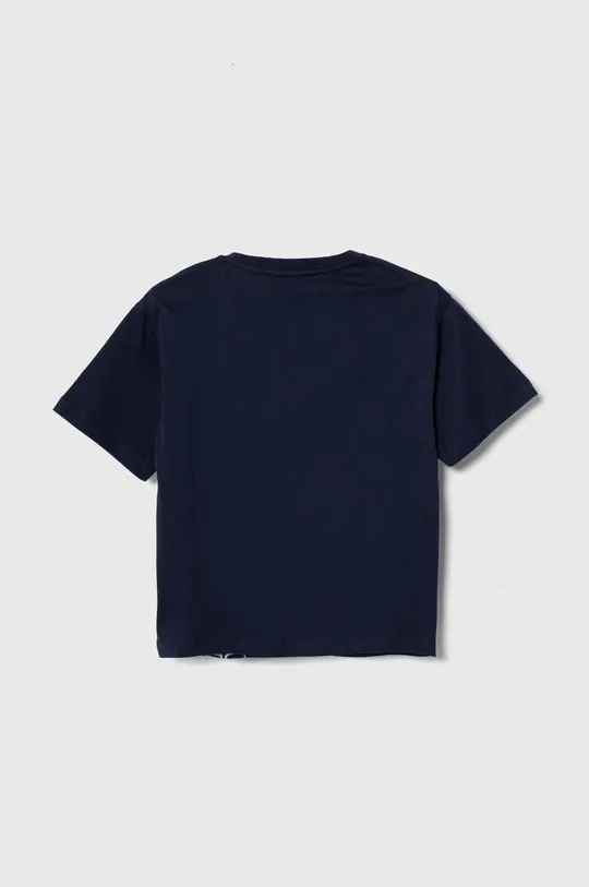 Otroška bombažna kratka majica Emporio Armani modra