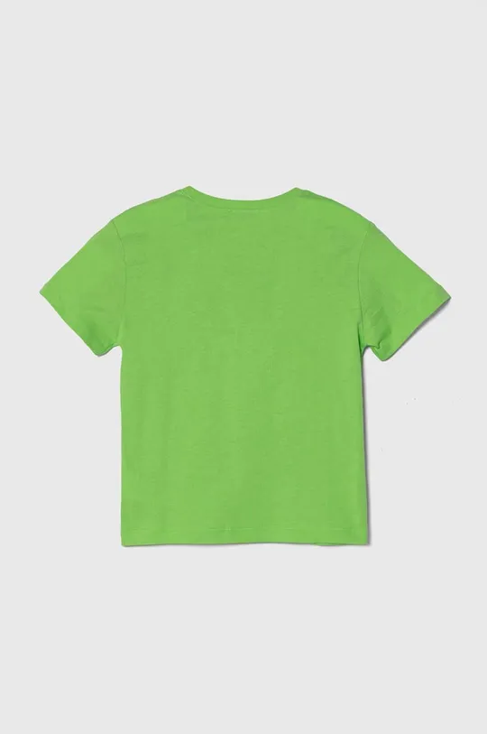 Παιδικό βαμβακερό μπλουζάκι United Colors of Benetton πράσινο