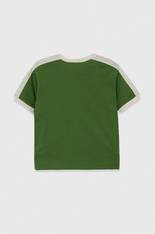 Дитяча бавовняна футболка United Colors of Benetton зелений