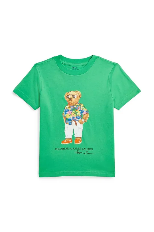 zelena Otroška bombažna kratka majica Polo Ralph Lauren Fantovski