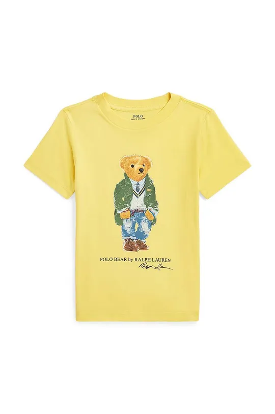 Otroška bombažna kratka majica Polo Ralph Lauren rumena