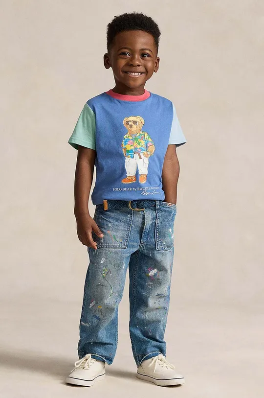 Otroška bombažna kratka majica Polo Ralph Lauren