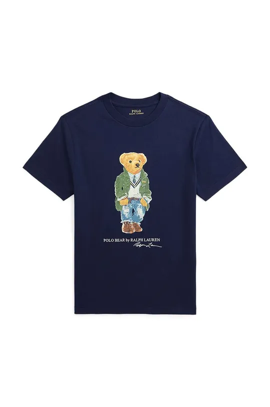 mornarsko modra Otroška bombažna kratka majica Polo Ralph Lauren Fantovski