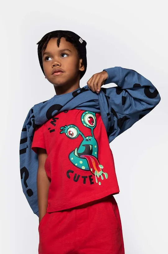 красный Детская хлопковая футболка Coccodrillo Для мальчиков