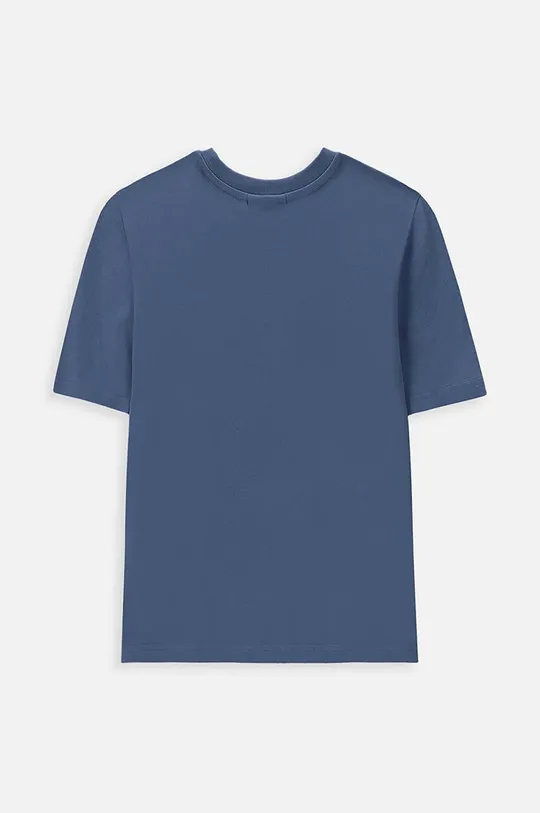 Детская хлопковая футболка Coccodrillo голубой