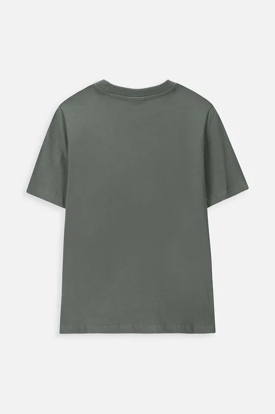 Otroška bombažna kratka majica Coccodrillo zelena