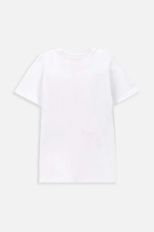Otroška bombažna kratka majica Coccodrillo bela