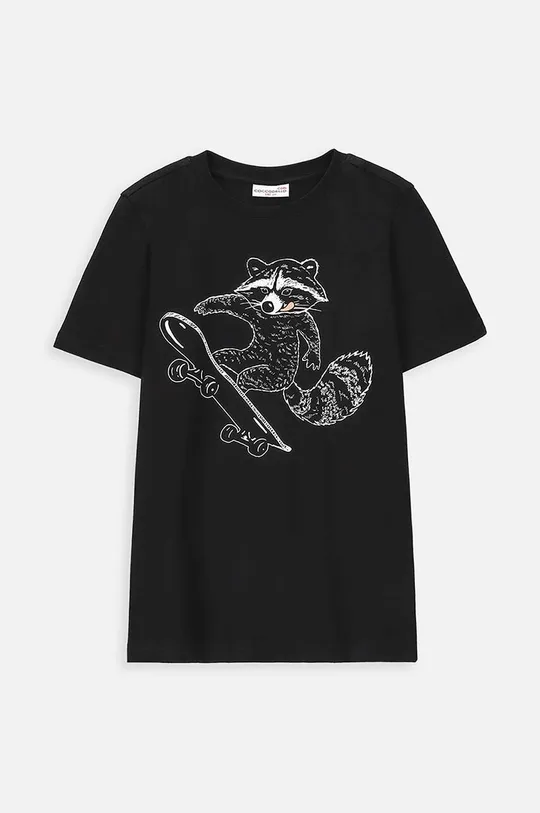 μαύρο Παιδικό βαμβακερό μπλουζάκι Coccodrillo Για αγόρια