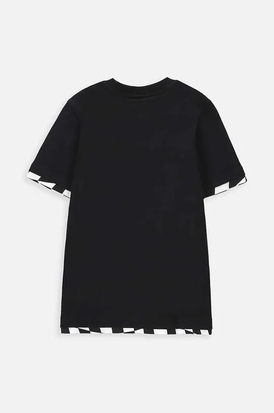 Otroška bombažna kratka majica Coccodrillo črna