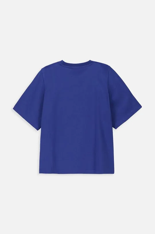 Дитяча бавовняна футболка Coccodrillo темно-синій